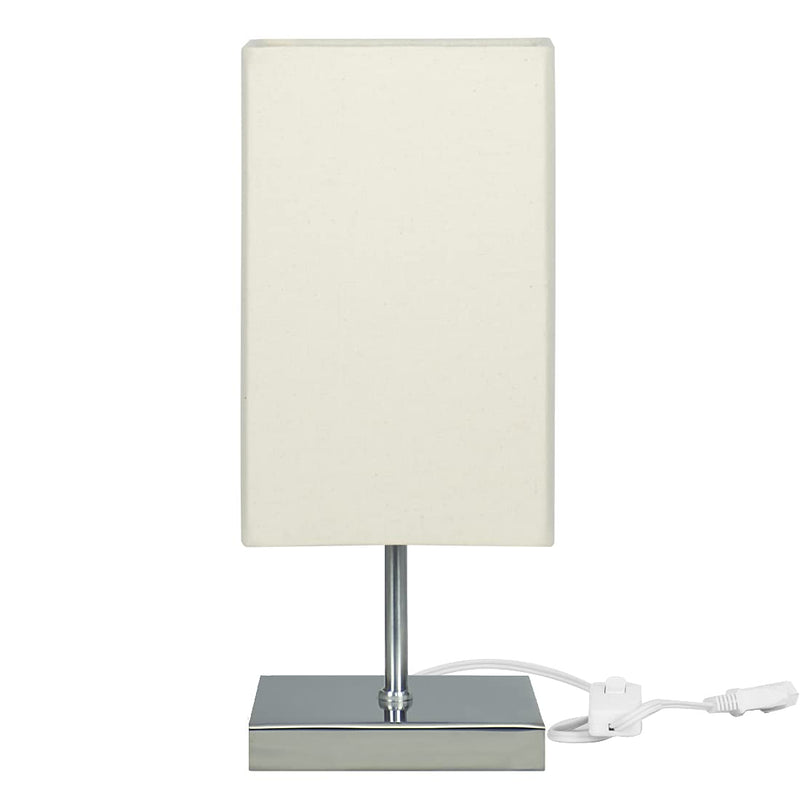 Abajur Eros Quad Bege Base Quadrada New Cobre