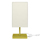 Abajur Eros Quad Bege Base Quadrada New Cobre