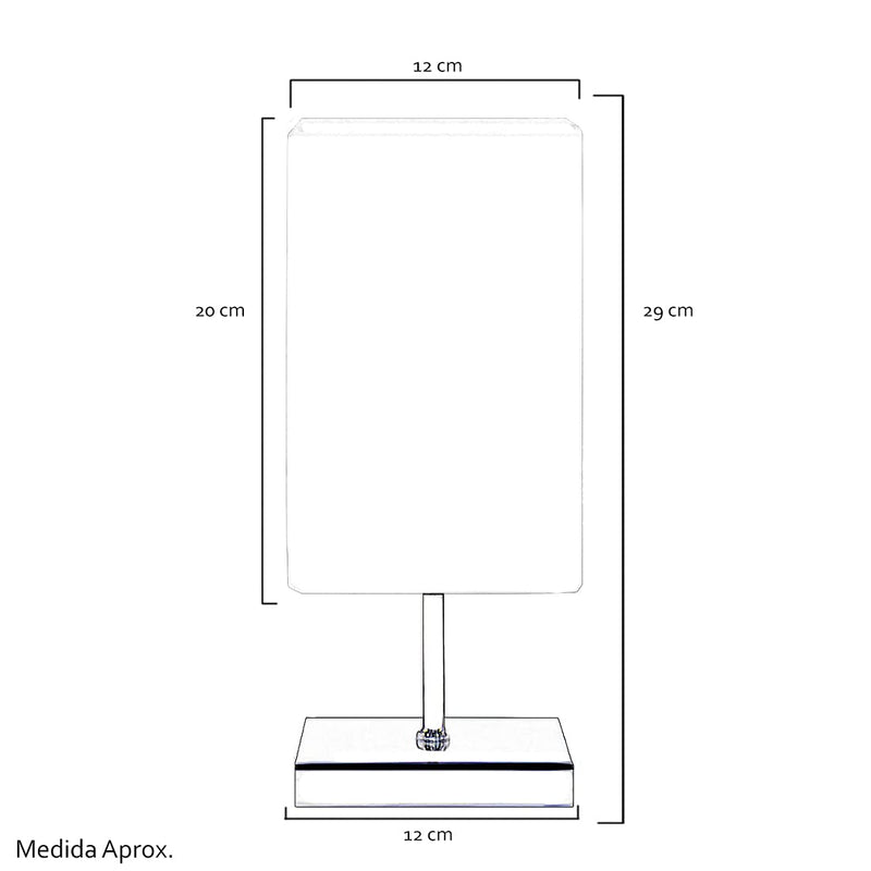 Abajur Eros Quad Bege Base Quadrada New Cobre