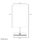 Abajur Eros Quad Bege Base Quadrada New Cobre