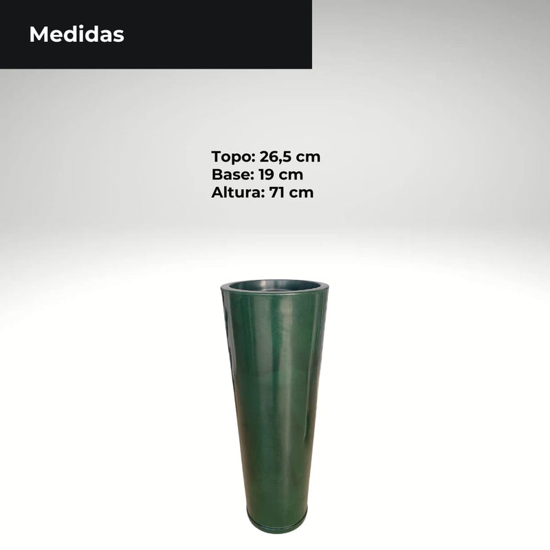 Vaso Alto para Plantas Efeito Marmorizado Luxo