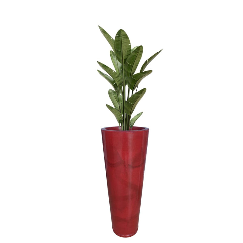 Vaso Alto para Plantas Efeito Marmorizado Luxo