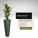Vaso Alto para Plantas Efeito Marmorizado Luxo