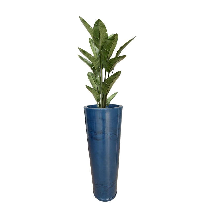 Vaso Alto para Plantas Efeito Marmorizado Luxo