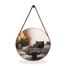 Espelho Redondo Decorativo Suspenso Alça 30cm