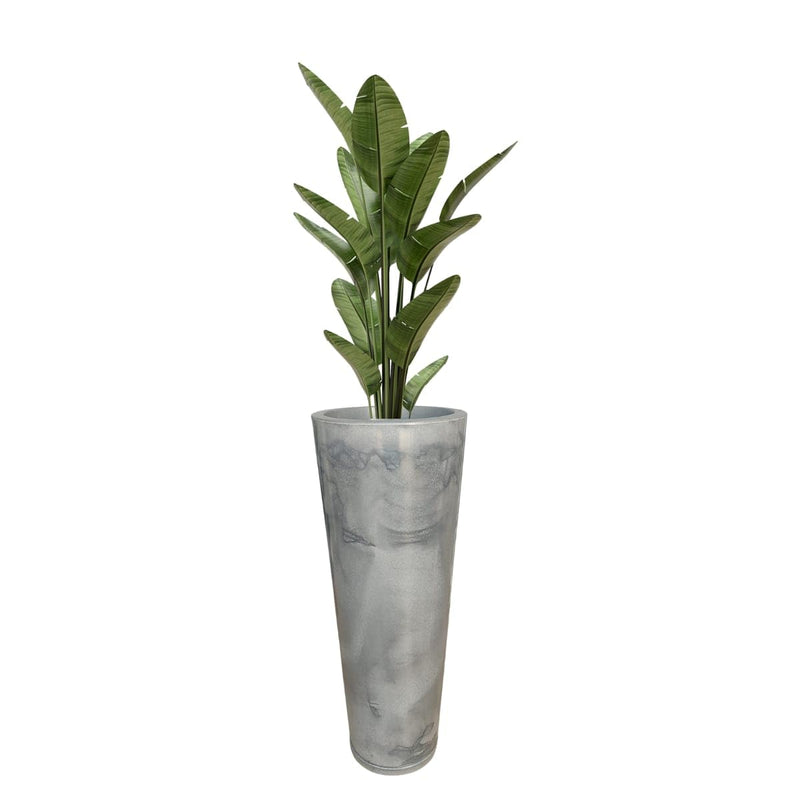 Vaso Alto para Plantas Efeito Marmorizado Luxo