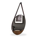 Espelho Redondo Decorativo Suspenso Alça 30cm