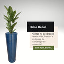 Vaso Alto para Plantas Efeito Marmorizado Luxo
