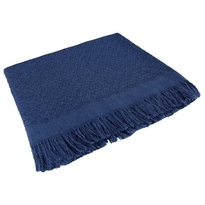 Decolab Manta para Sofá em Algodão com Franjas Artesanais