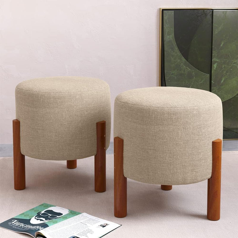 Kit 2 Puff Banquinho Redondo