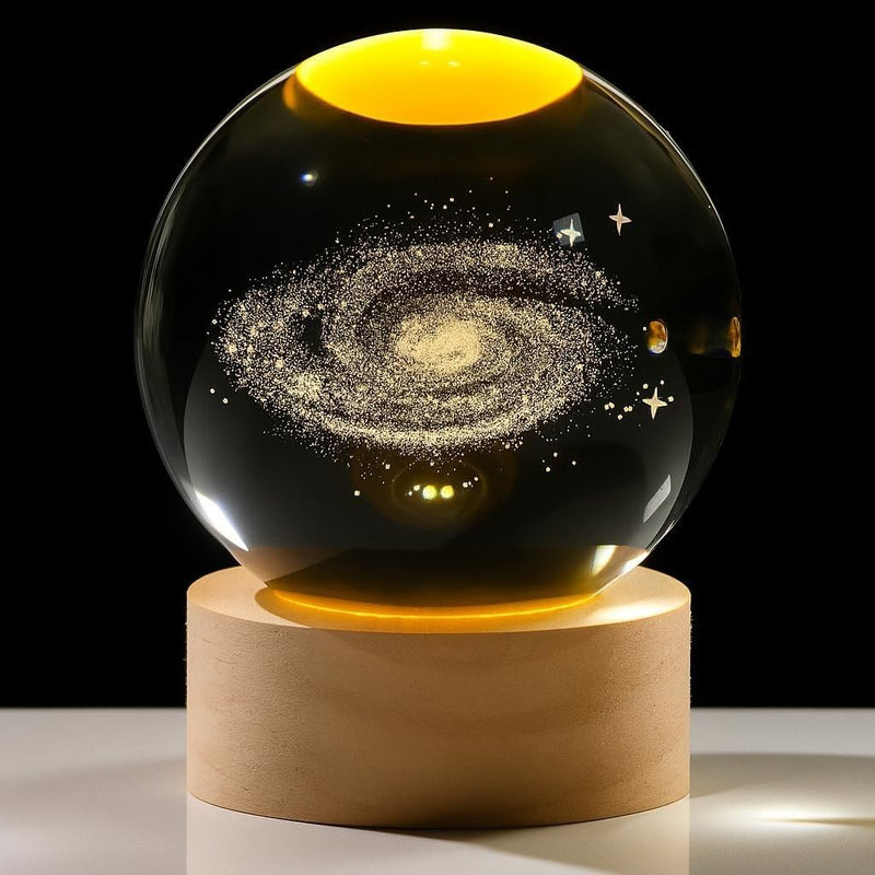 Luminária de Mesa Led Bola de Cristal Astronauta