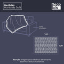 Decolab Manta para Sofá em Algodão com Franjas Artesanais