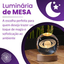 Luminária de Mesa Led Bola de Cristal Astronauta