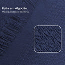 Decolab Manta para Sofá em Algodão com Franjas Artesanais