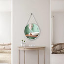 Espelho Redondo Decorativo Suspenso Alça 30cm