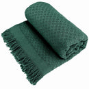 Decolab Manta para Sofá em Algodão com Franjas Artesanais