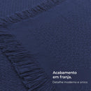 Decolab Manta para Sofá em Algodão com Franjas Artesanais