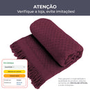 Decolab Manta para Sofá em Algodão com Franjas Artesanais