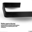 kit banheiro 5 peças – alumínio preto fosco quadrado