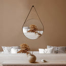 Espelho Redondo Decorativo Suspenso Alça 30cm