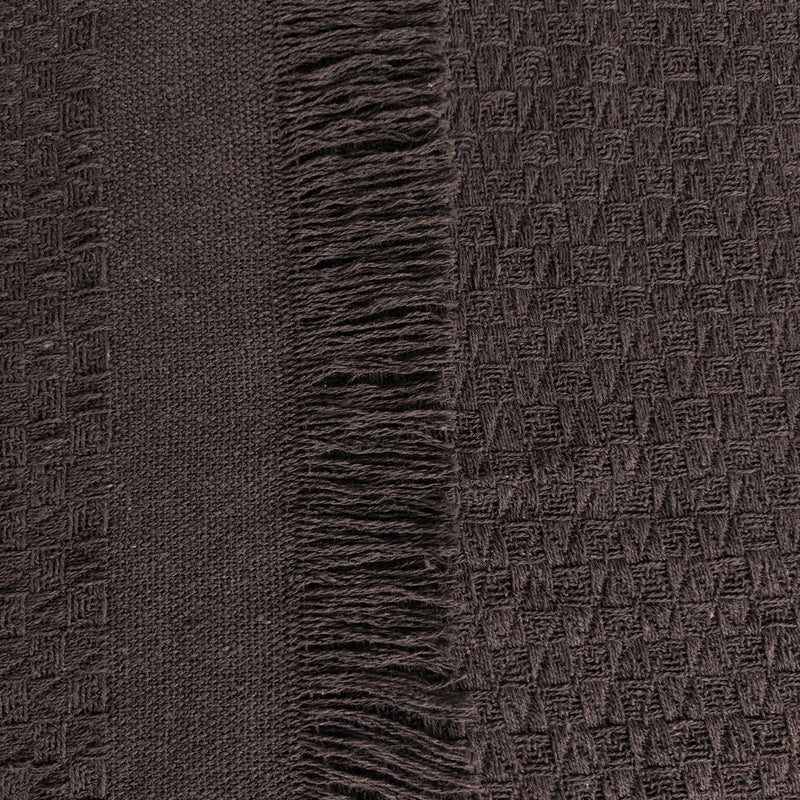 Decolab Manta para Sofá em Algodão com Franjas Artesanais