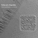 Decolab Manta para Sofá em Algodão com Franjas Artesanais