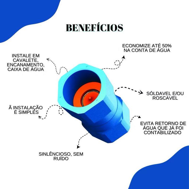 Bloqueador de Ar Rosqueável – Economize Até 50% na Sua Conta de Água!